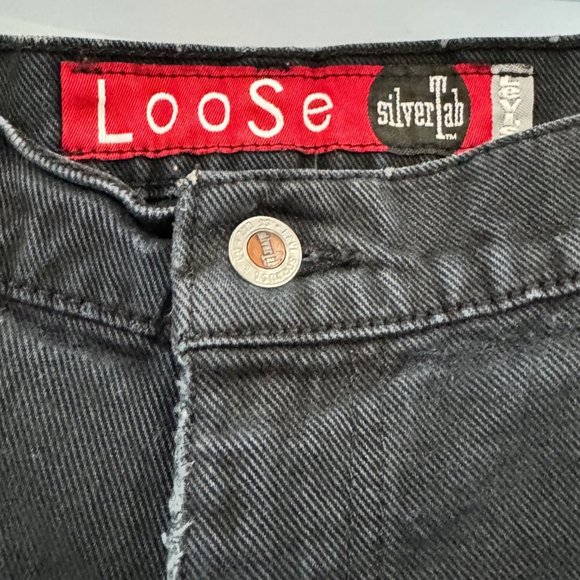 Vintage Levis Silvertab Loose Jeans Dark Wash Mens Size 38 32 - Picture 2 of 6